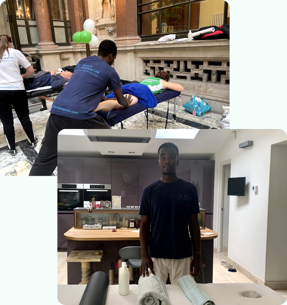 Marcel at work performing Sports Massages